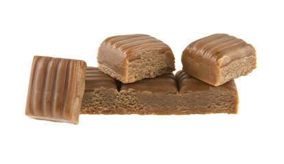 caramel isolated on white background