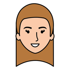 beautiful woman head avatar character