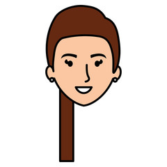 beautiful woman head avatar character