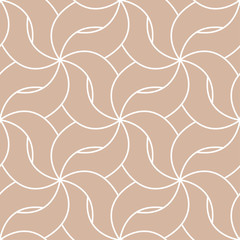 Geometric brown and white seamless pattern for fabrics