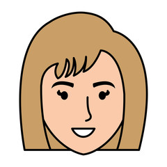 beautiful woman head avatar character