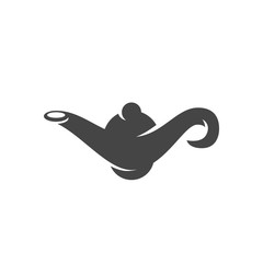 Magic lamp icon. Vector logo on white background