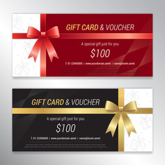 Gift voucher, certificate or discount card template for promo compliment