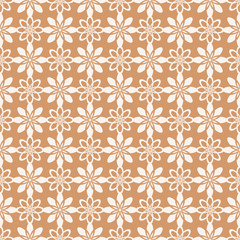Floral seamless pattern. Orange wallpaper background