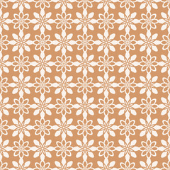 Floral seamless pattern. Orange wallpaper background