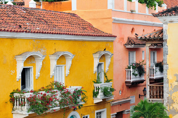 Fototapeta na wymiar Colombia, View on the old Cartagena