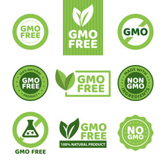 GMO free emblems