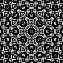 Ornamental seamless pattern. Black and white