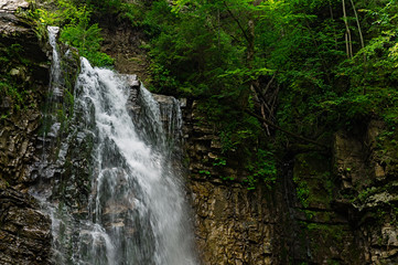 waterfall Zhenetskyi Huk Ukrainian Carpathians