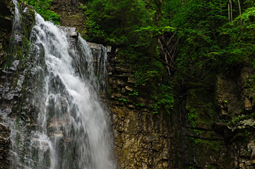 Fototapeta na wymiar waterfall Zhenetskyi Huk Ukrainian Carpathians