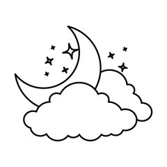 cloud weather with moon