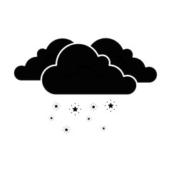 cloud weather with snowflakes