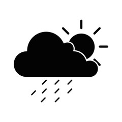 cloud weather with sun and rain