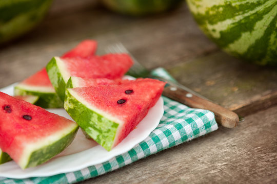 Delicious watermelon slices