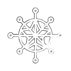 Fototapeta premium snowflake winter isolated icon
