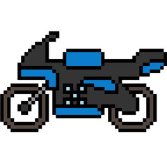 vector pixel art motorcycle