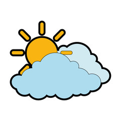 Fototapeta premium cloud weather with sun