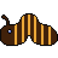 Fototapeta premium vector pixel art worm