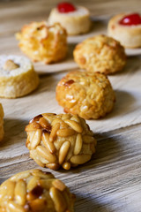 panellets, typical confection of Catalonia, Spain