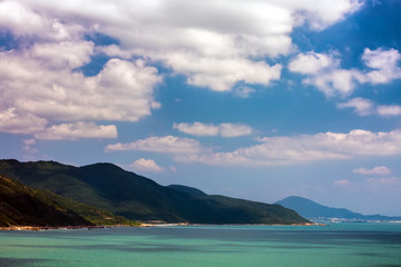 Nanshan Buddhist Cultural Park, Sanya, Hainan Island, China. The coastline of Nanshan Buddhist Cultural Park.