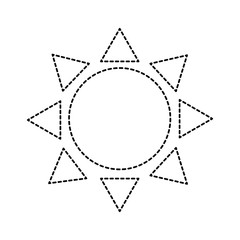 summer sun isolated icon