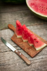 Slices of fresh juicy watermelon