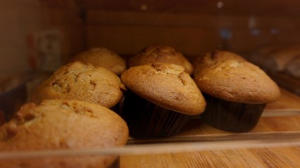 Fresh baked bread at the bakery shop. fresh pastry sells at the bakery.