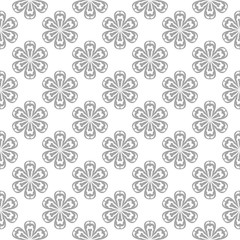 Fototapeta na wymiar Gray seamless pattern on white background