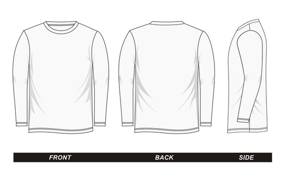 sketch Shirt long sleeve white vector