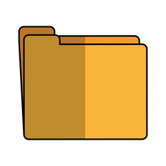document folder icon over white background vector illustration