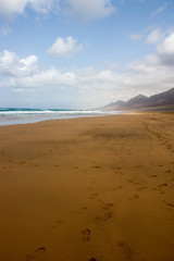 beautiful cofete sandy beach fuerteventura