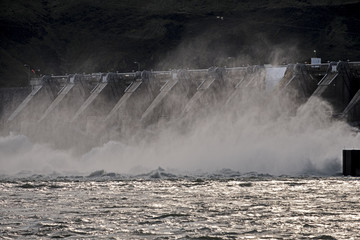 Water Over Wanapum Dam