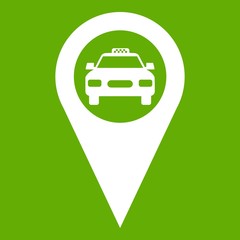 Geo taxi icon green