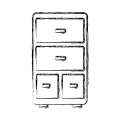 drawers icon over white background vector illustration