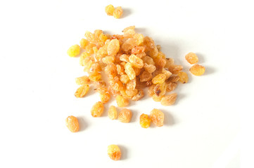 raisons blancs secs sur fonds blanc