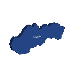 3d Slovakian map