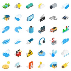 Vigor icons set, isometric style