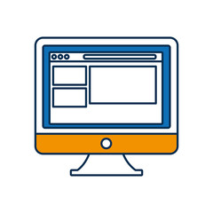 computer icon over white background vector illustration