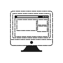 computer icon over white background vector illustration