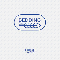 Obraz premium Bedding logo. Bedding, blankets and pillows. Natural feathers and down logo.