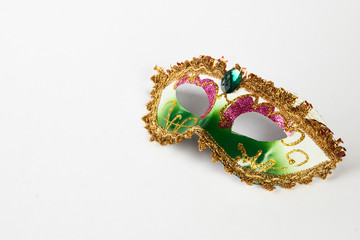 Venetian carnival mask isolated on white