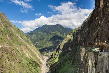 Hindustan Tibet Highway in India. Worlds most dangerous road.