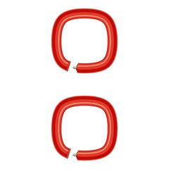 Obraz premium Sign colon plastic tube icon, cartoon style