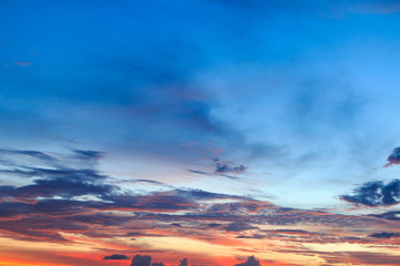 Obraz premium beautiful colorful sky and cloud in twilight time background