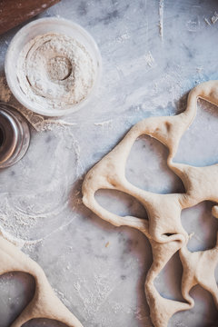 Flour and cookie dough