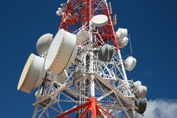 Telecommunications tower view