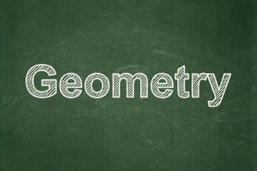 Obraz premium Studying concept: Geometry on chalkboard background
