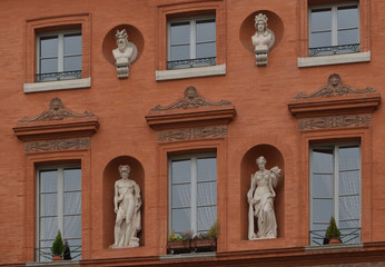 Toulouse, façade de la maison Lamothe, Haute-Garonne, France