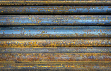 steel poles for construction outdoor photo stock