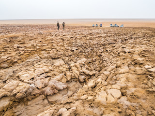 Landscape around lake Dallol in Danakil Depression, Ehtiopia